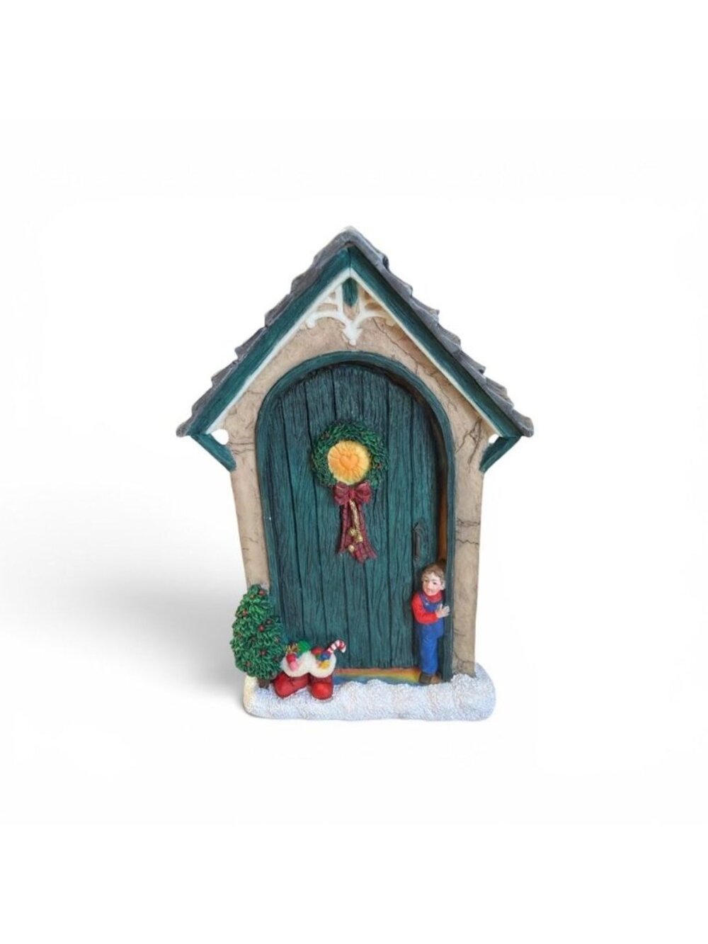 Pipkas Memories Of Christmas Collectible Figurine "Knock Knock Santa" Door Figur